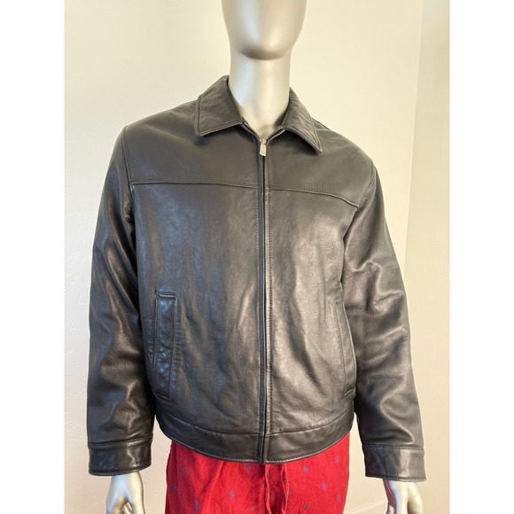 Dockers Other - Dockers Men's Y2K Lined Leather Bomber‎ Jacket XL